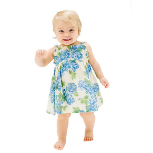 Angel Dear - Watercolor Hydrangeas Ruffle Sundress
