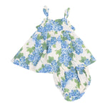 Angel Dear - Watercolor Hydrangeas Ruffle Sundress