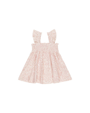 Quincy Mae - Pink Blossom Smocked Jersey Dress