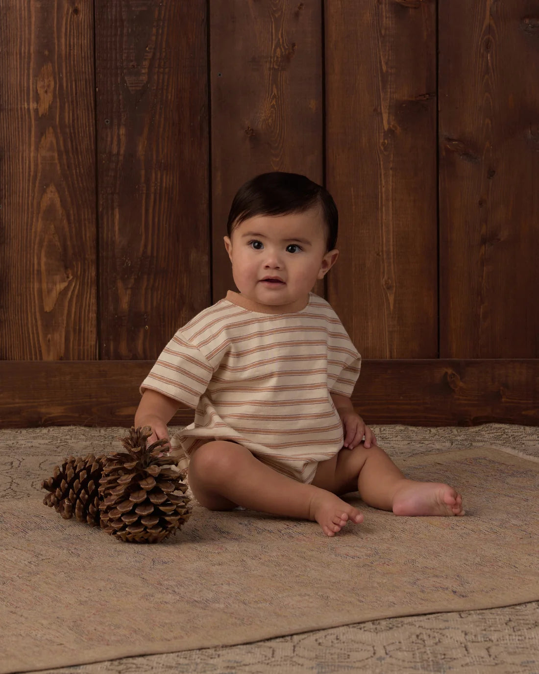 Fawn Stripe Relaxed Bubble Romper