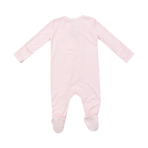 Angel Dear - Light Pink Stripe Zip Footie