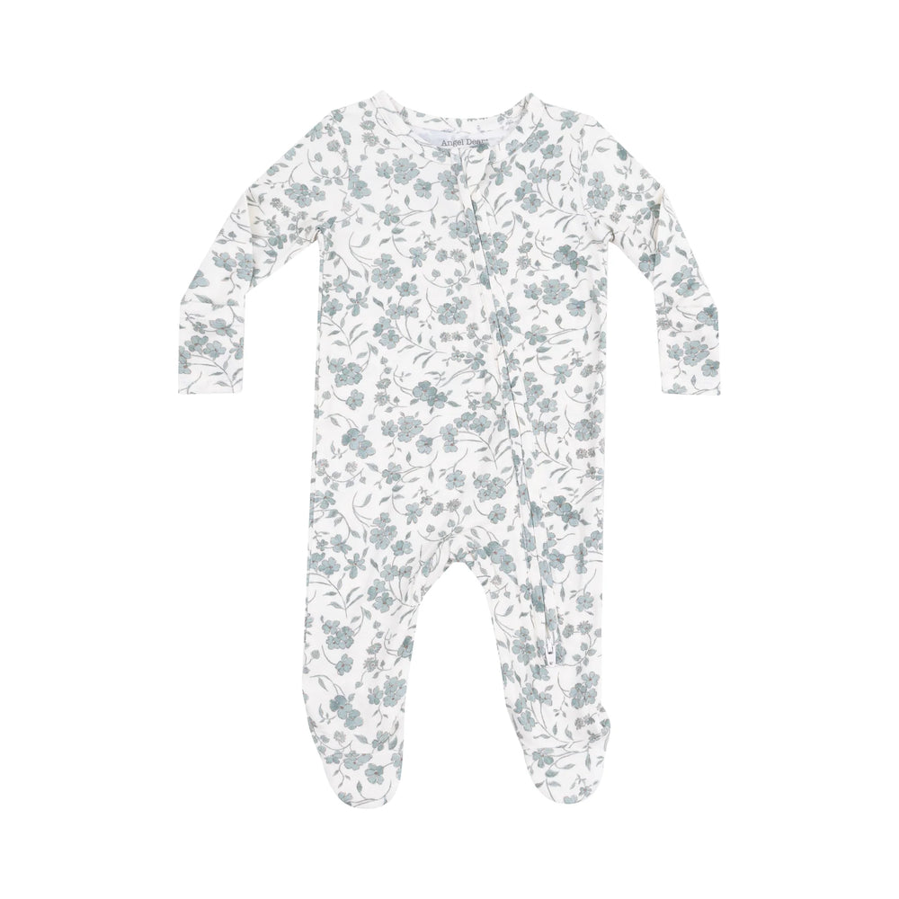 Angel Dear - Baby's Breath Floral 2 Way Zipper Footie