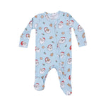 Angel Dear - Blue Vintage Santa Zip Footie