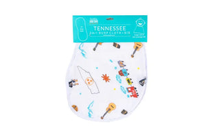 Little Hometown - Tennessee Baby Burp Cloth & Bib Set