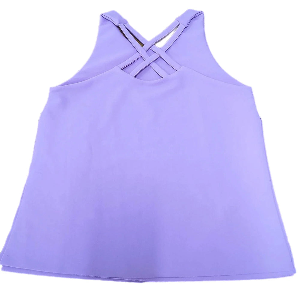 
            
                Load image into Gallery viewer, James &amp;amp; Lottie - Cross Back Lavender Top - Athleisure
            
        