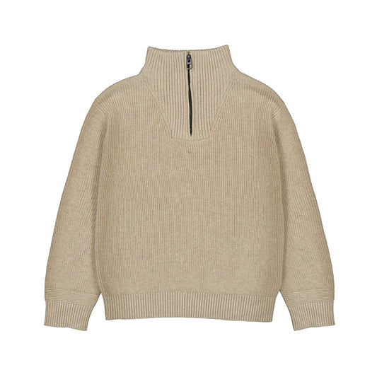 Tan Quarter Zip Sweater