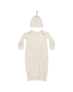 Quincy Mae - Twinkle Bamboo Baby Gown + Hat Set