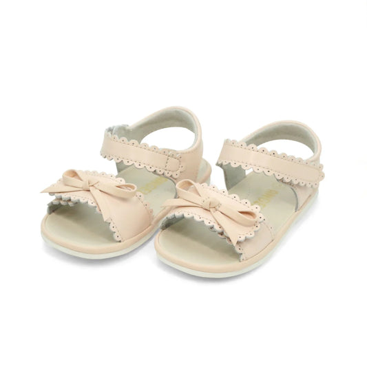Pale Pink Amelie Scalloped Sandal