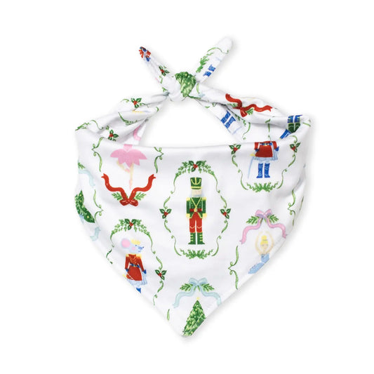 Nutcracker Waltz Dog Bandana White/Multi