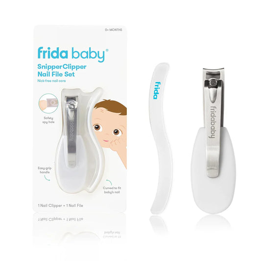 NailFrida Snipperclipper Set by Frida with nail scissors and clippers, designed for precise and gentle nail trimming.