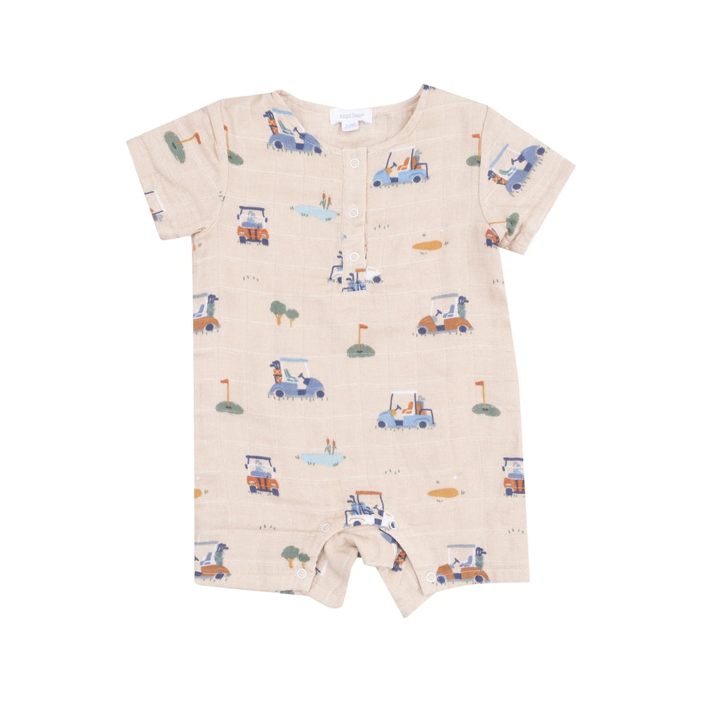 Angel Dear - Golf Cart Cuties Oatmeal Henley Shortall