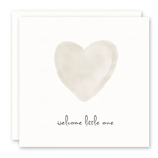 Neutral Welcome Little One card from Sweet E's Children's Boutique featuring a simple, plain design for celebrating a new baby.