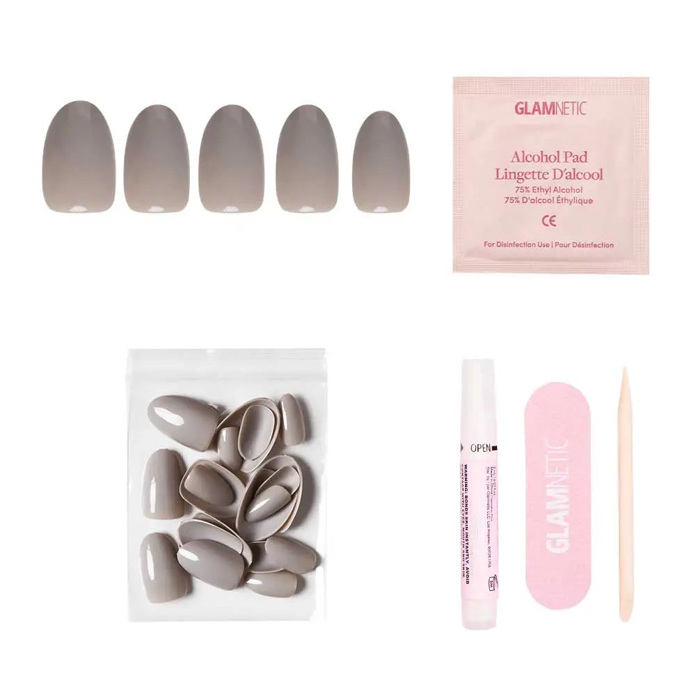 Pure Gray Press-On Nails