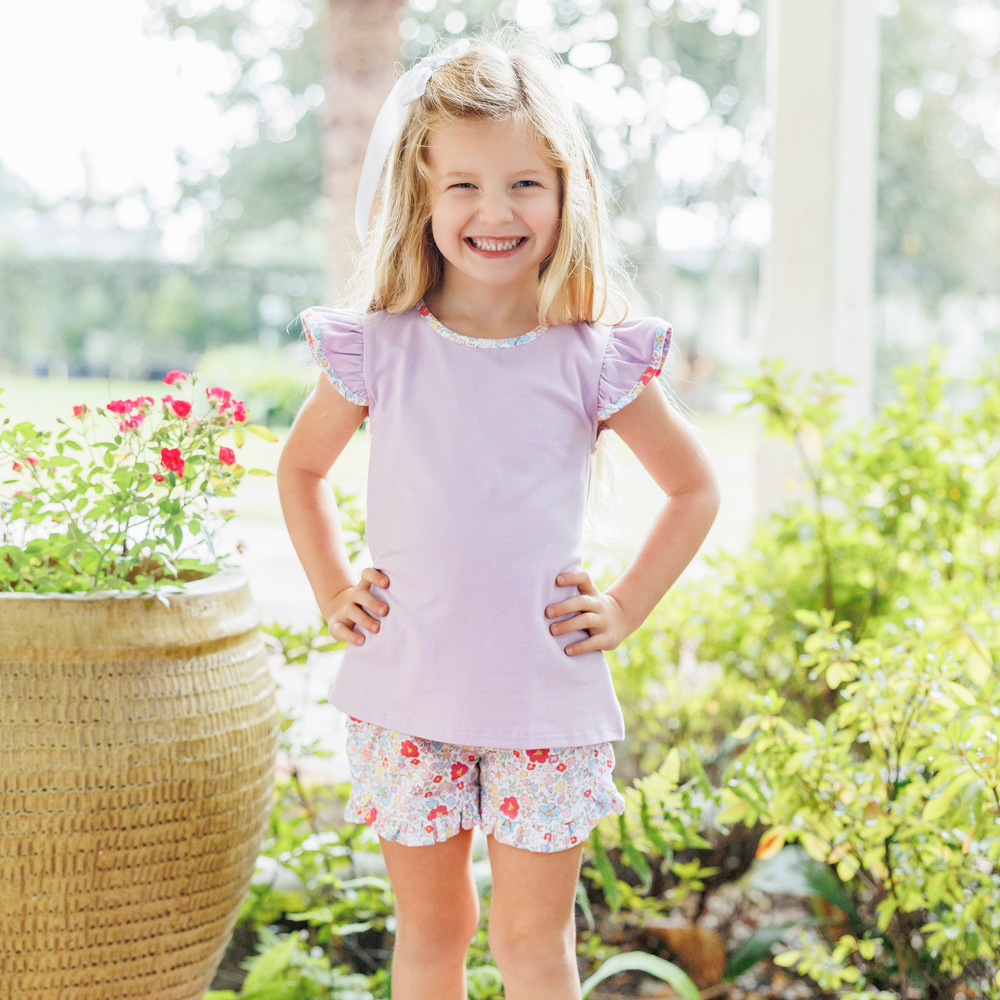 
            
                Load image into Gallery viewer, Jellybean - Summer Floral Ruffle Short Set
            
        