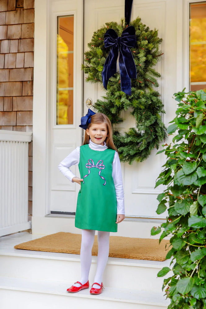 The Beaufort Bonnet Company - Annie Apron Dress Kiawah Kelly Green Merritt Park Plaid Bow