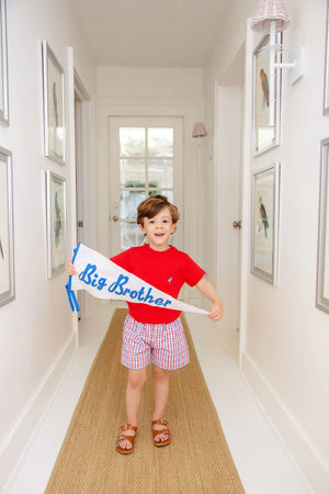 The Beaufort Bonnet Company - Carter Crewneck - Richmond Red with Park City Periwinkle