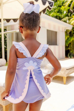 The Beaufort Bonnet Company - Lauderdale Lavender Sanctuary Scallop Swimsuit