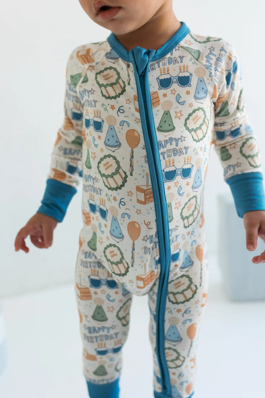 Birthday Boy Zipper Romper