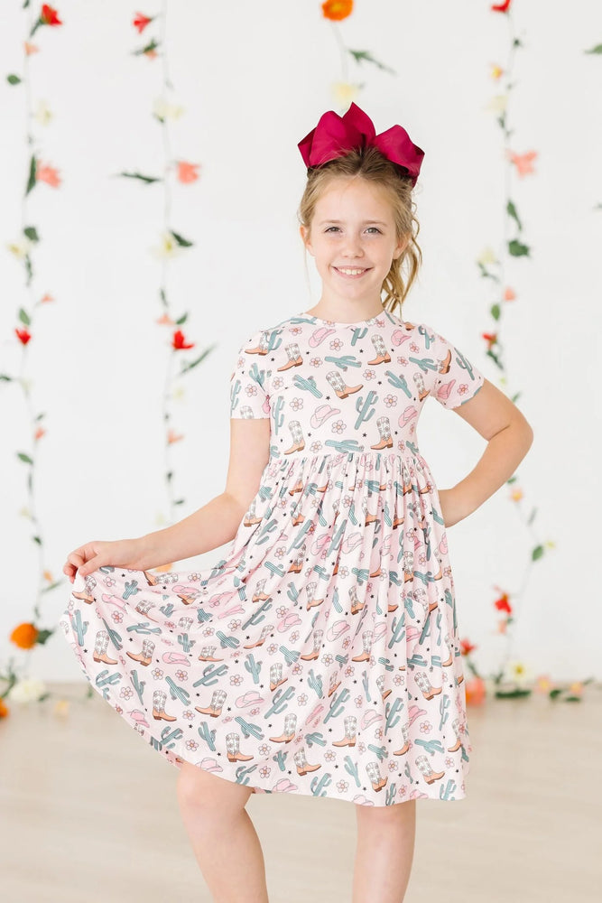 Mila & Rose - Cactus Cowgirl S/S Pocket Twirl Dress