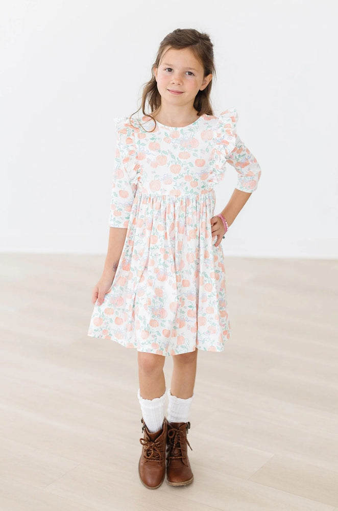 Mila & Rose - Pretty Pumpkins Ruffle Twirl Dress