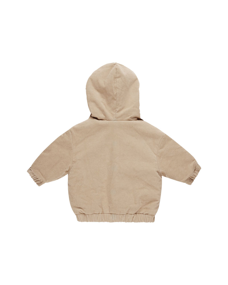 Quincy Mae - Latte Corduroy Hooded Jacket