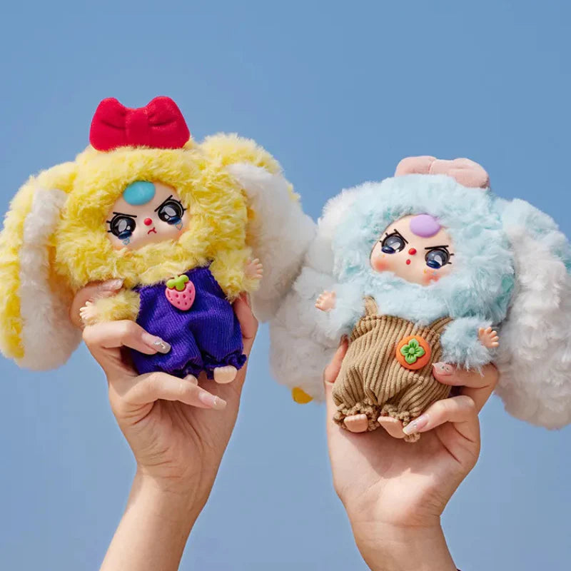Cute Baby Three Bunny plush toy from the Macaron Cute Bunny Plush Blind Box, soft and collectible for children and plush toy fans.