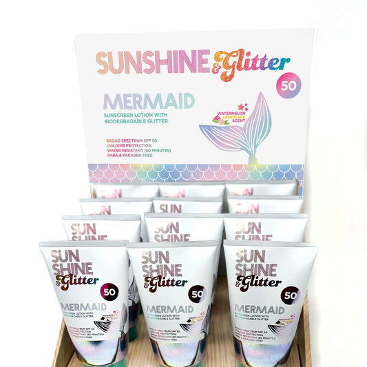 Mermaid Sunscreen Lotion with Glitter