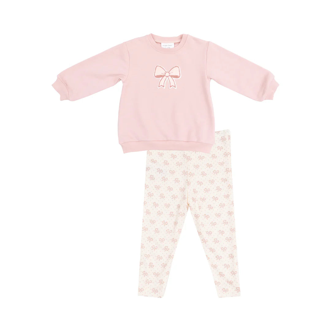 Angel Dear - Bow Sweatshirt & Legging Set