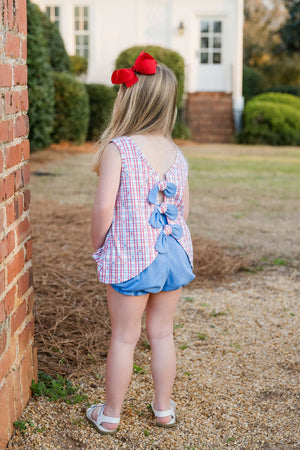 James & Lottie - Patriotic Knit Kinley Knit Bloomer/Ruffled Short Set