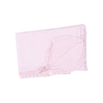 Angel Dear - Pink Stripe Ruffle Receiving Blanket