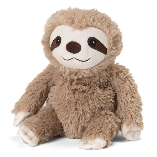 Warmies Sloth Junior plush toy, soft and cuddly stuffed animal perfect for comfort and warmth.