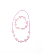 Great Pretenders - Pink Crystal Blooms Necklace & Bracelet Set