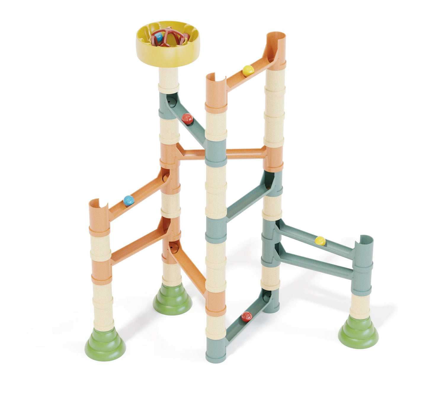 Quercetti Migoga Marble Run with colorful marble tracks and ramps, designed for interactive and educational play.