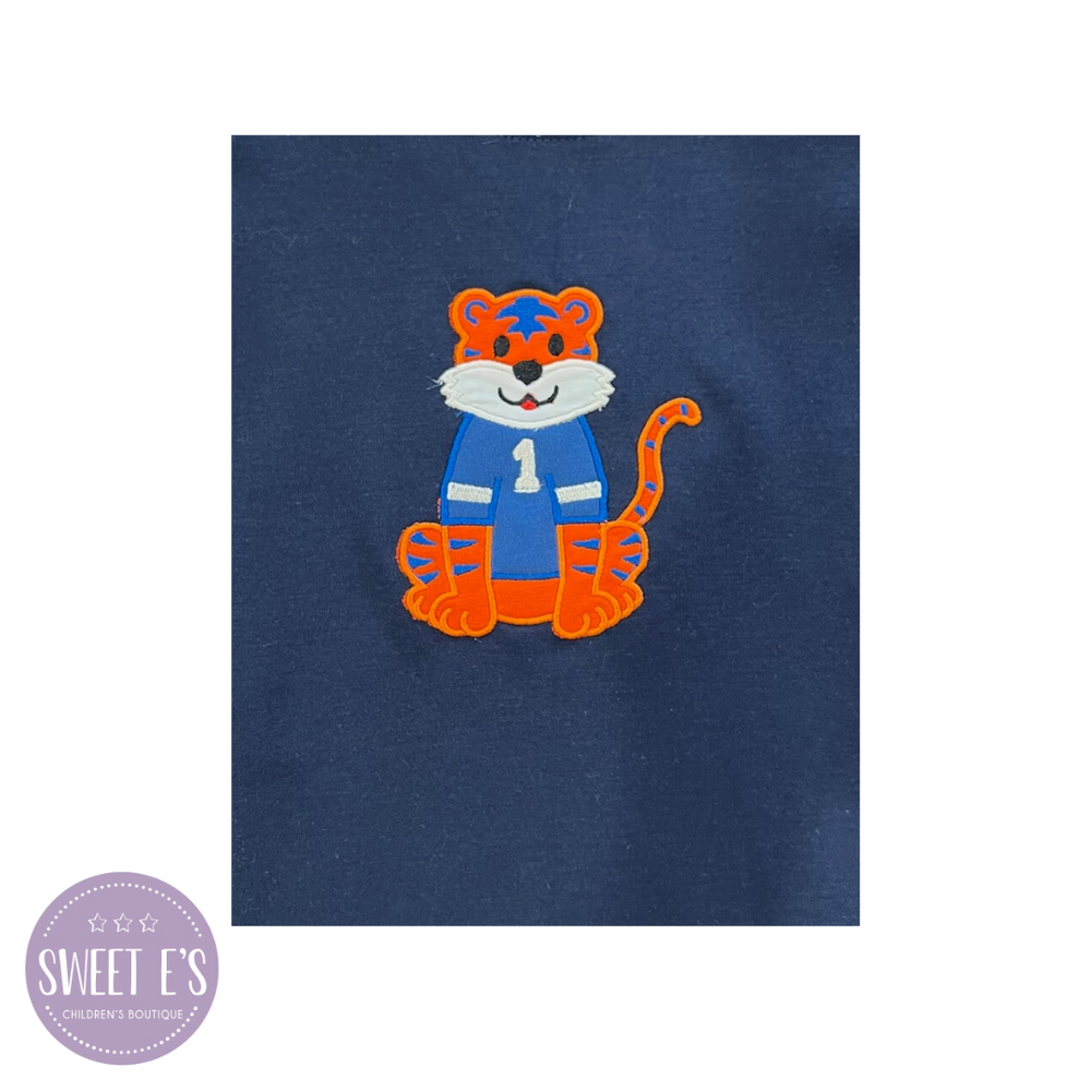 Southern Saturday - Tiger Applique Navy Tee