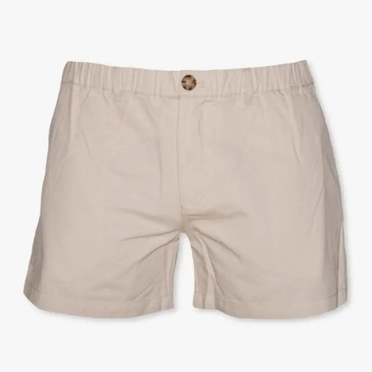 Meripex Stone Khaki Signature Shorts with a relaxed fit and durable fabric, perfect for casual summer wear.