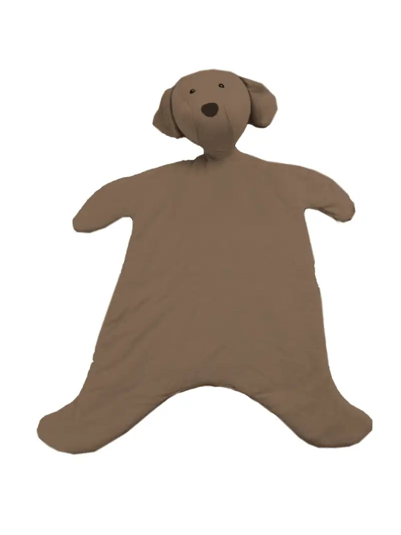 Gunamuna Lovey Pup Peanut plush toy with soft fabric and embroidered facial features, designed for comfort and cuddling.