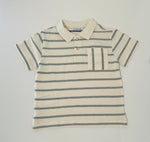 Mayoral - Black and Cream Stripe Polo