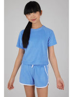 Marina Girls Towel Terry Raglan Tee and Dolphin Short Set