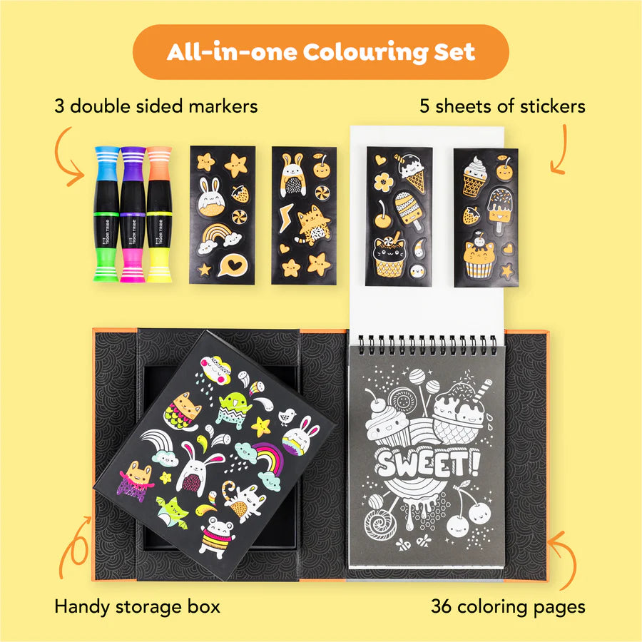 Neon Coloring Set - Glow Friends