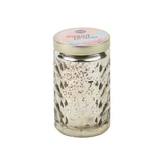 Bridgewater Candle Company Sweet Grace Collection candle with elegant label and warm glow, designed for home ambiance.