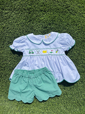 Hibiscus & Honey - Par-Tee Woven Girls Short Set