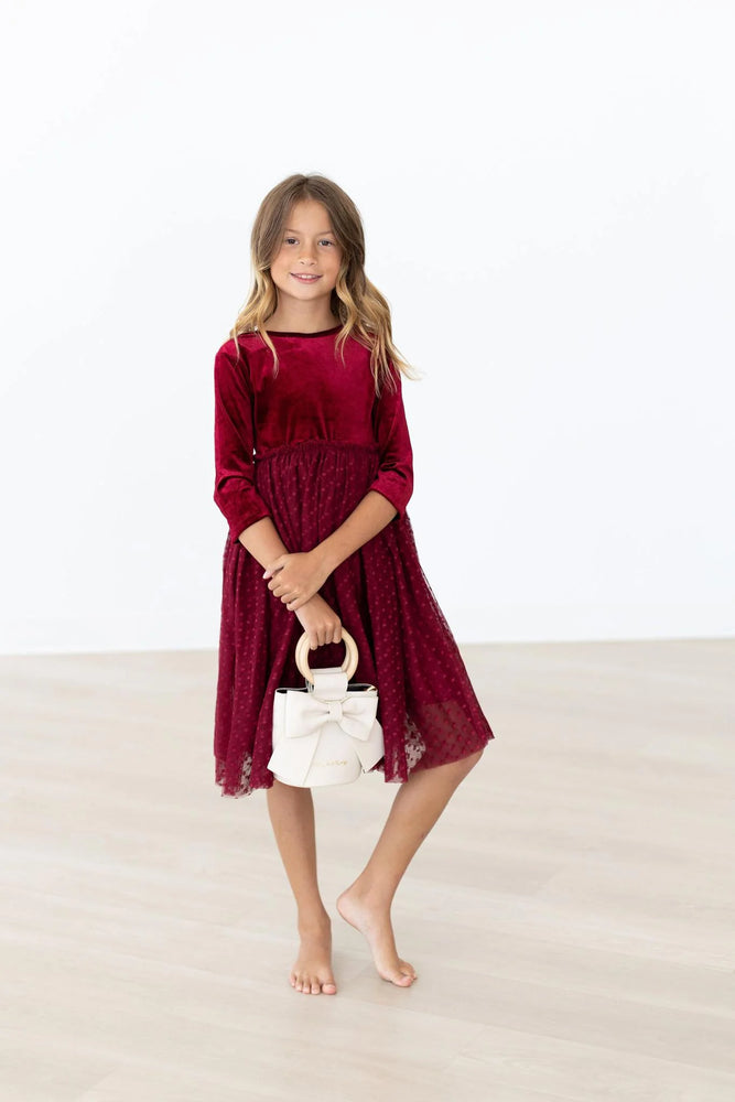 Mila & Rose - Cranberry Velvet Tutu Dress