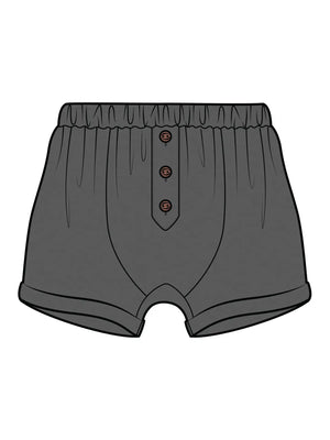 City Mouse - Charcoal Button Front Short