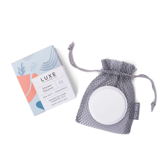 Cait + Co - Luxe Sea Salt + Grapefruit Shower Steamer Fizzy Bomb
