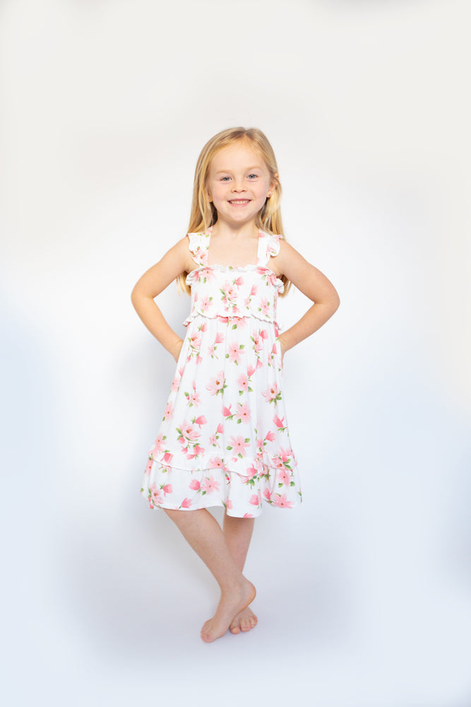 Angel Dear - Sweet Magnolias Smocked Ruffle Tiered Sundress