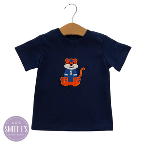 Southern Saturday - Tiger Applique Navy Tee