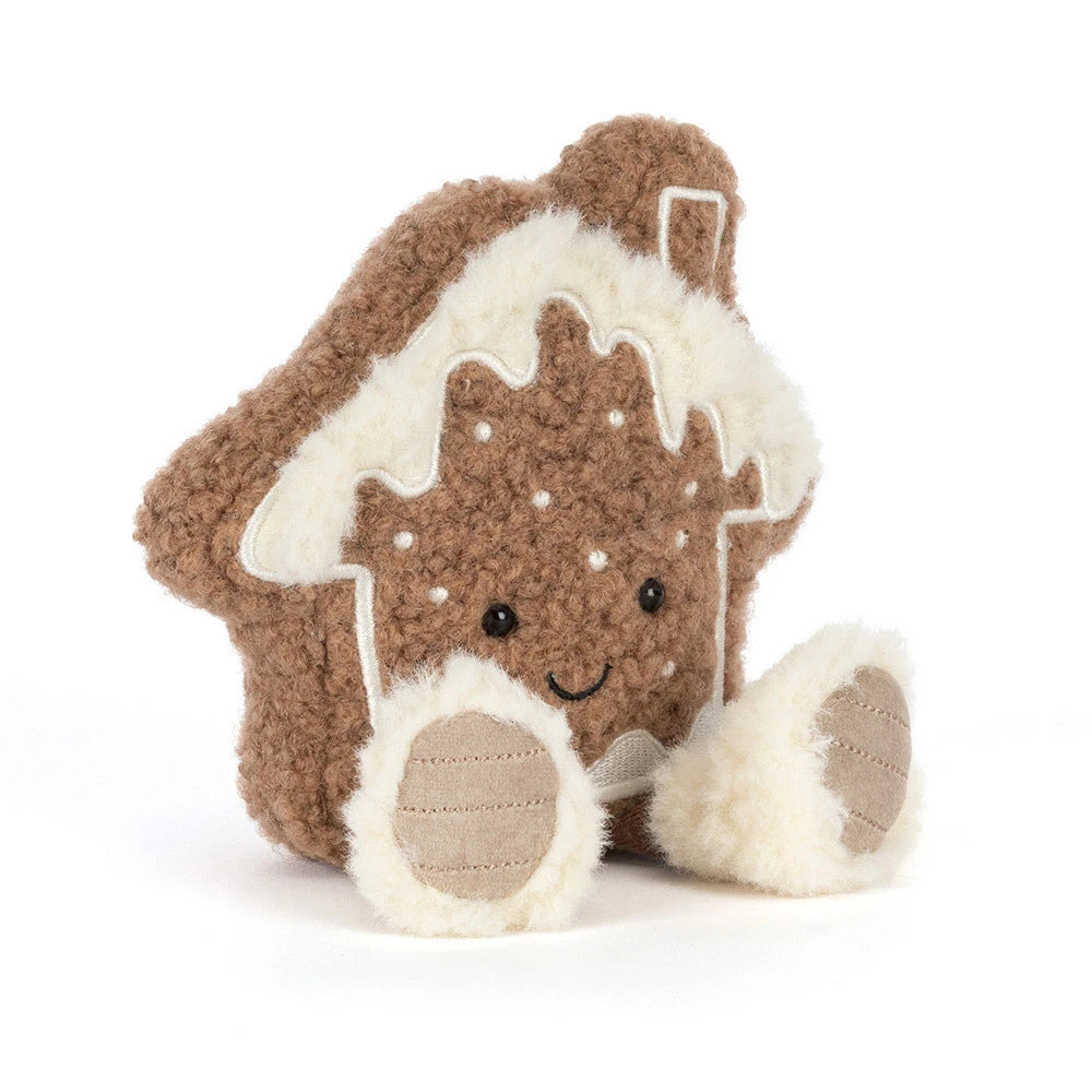 Jellycat Amuseables Molasi Cookie plush toy with soft, textured fabric and adorable cookie design, perfect for cuddling.