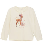 minymo - Vintage Deer Ruffle Top