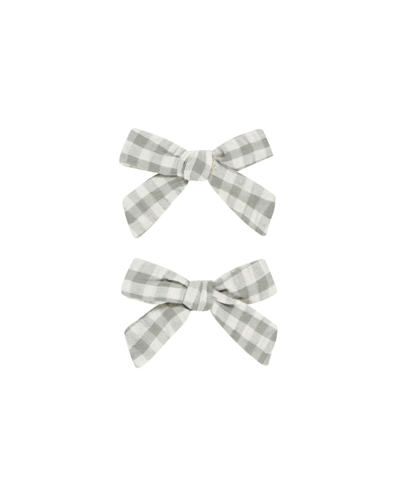 Rylee & Cru - Eucalyptus Gingham Bow Set