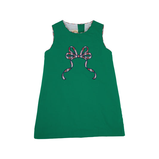 The Beaufort Bonnet Company - Annie Apron Dress Kiawah Kelly Green Merritt Park Plaid Bow